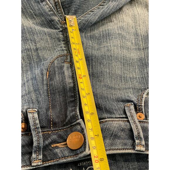 LOFT Outlet curvy skinny jean Short cut-off's 2P - Picture 7 of 9